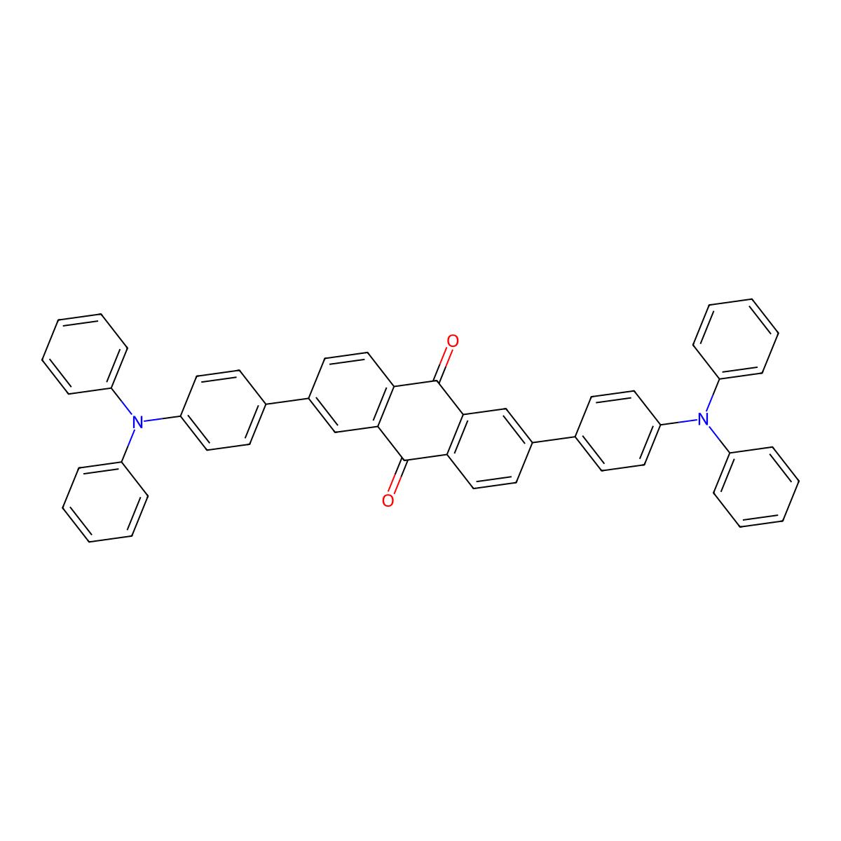 2,6-Bis[4-(diphenylamino)phenyl]-9,10-anthraquinone molecular structure, CAS 1640978-33-1