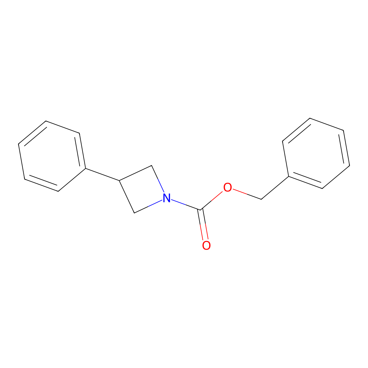 Benzyl 3-phenylazetidine-1-carboxylate molecular structure, CAS 1640981-88-9