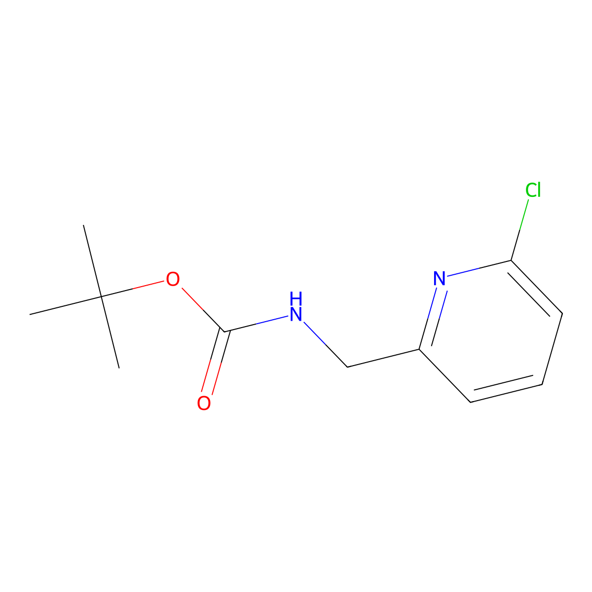 tert-Butyl ((6-chloropyridin-2-yl)methyl)carbamate molecular structure, CAS 1640995-60-3