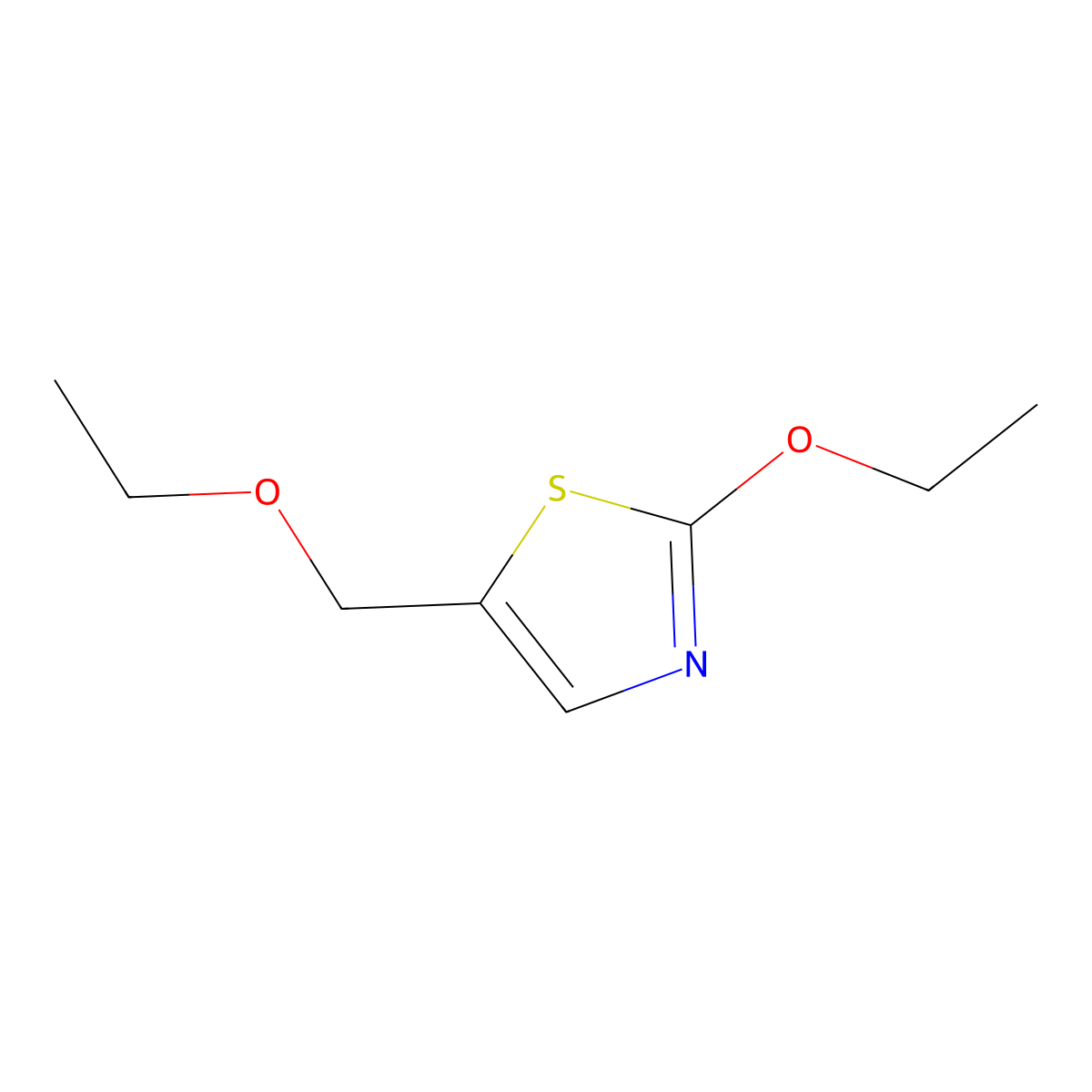 2-Ethoxy-5-(ethoxymethyl)thiazole molecular structure, CAS 1640995-61-4