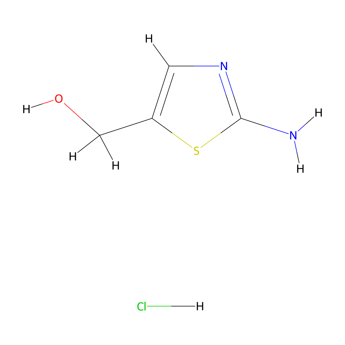 (2-Aminothiazol-5-yl)methanol hydrochloride molecular structure, CAS 1640995-62-5