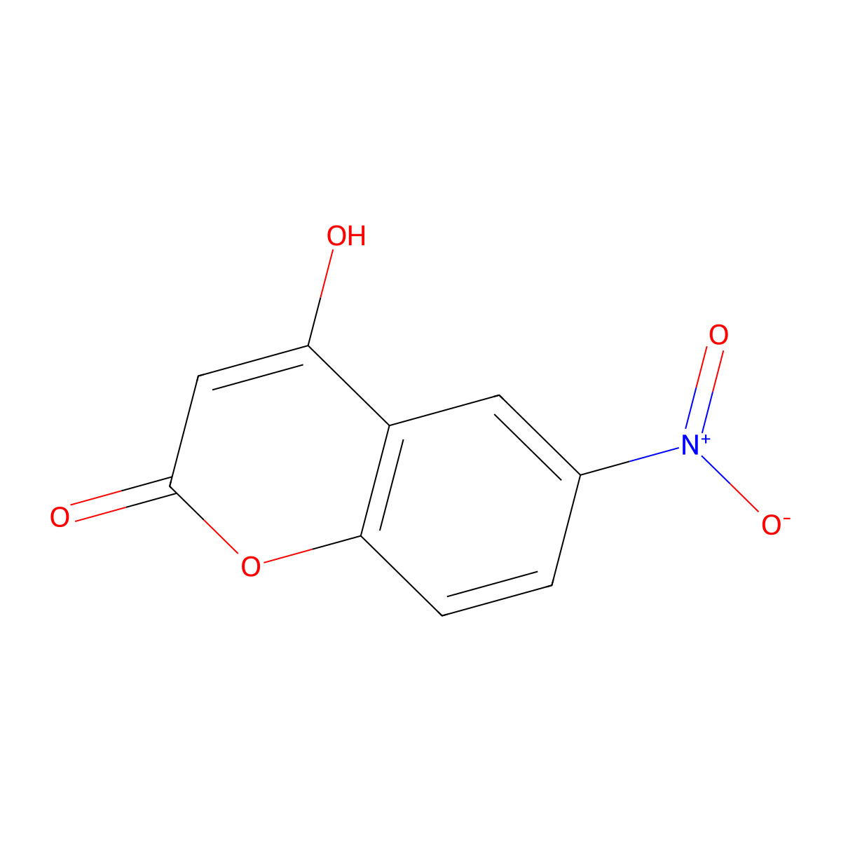 4-Hydroxy-6-nitrocoumarin molecular structure, CAS 1641-03-8