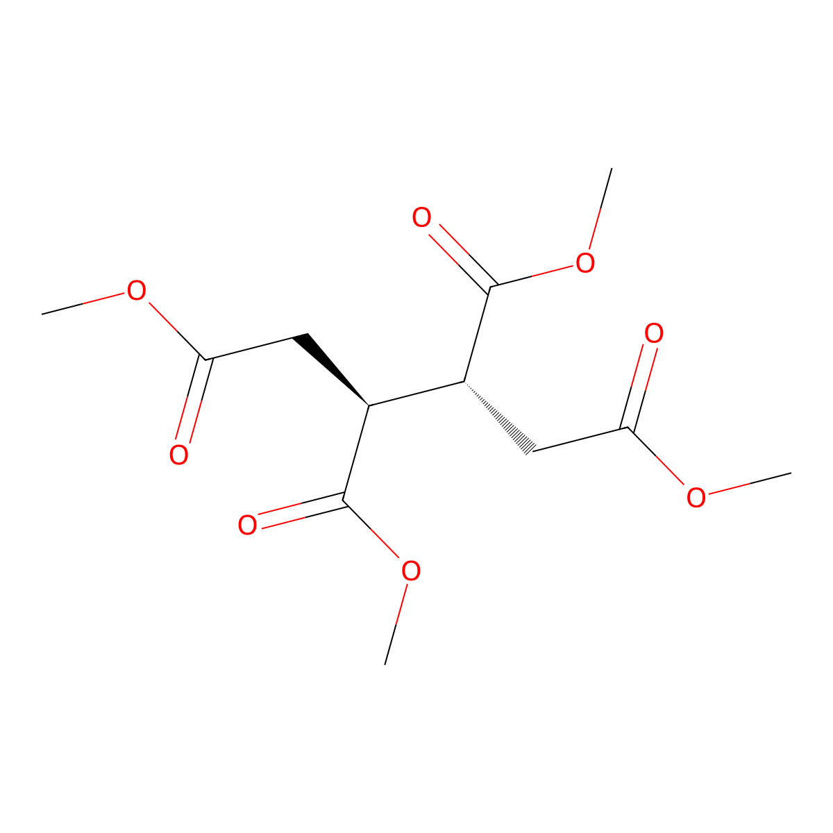 tetramethyl (2R,3S)-butane-1,2,3,4-tetracarboxylate molecular structure, CAS 1641-42-5