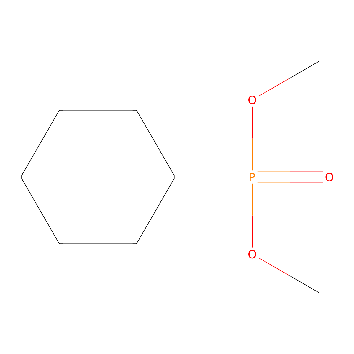 Dimethyl cyclohexylphosphonate molecular structure, CAS 1641-61-8