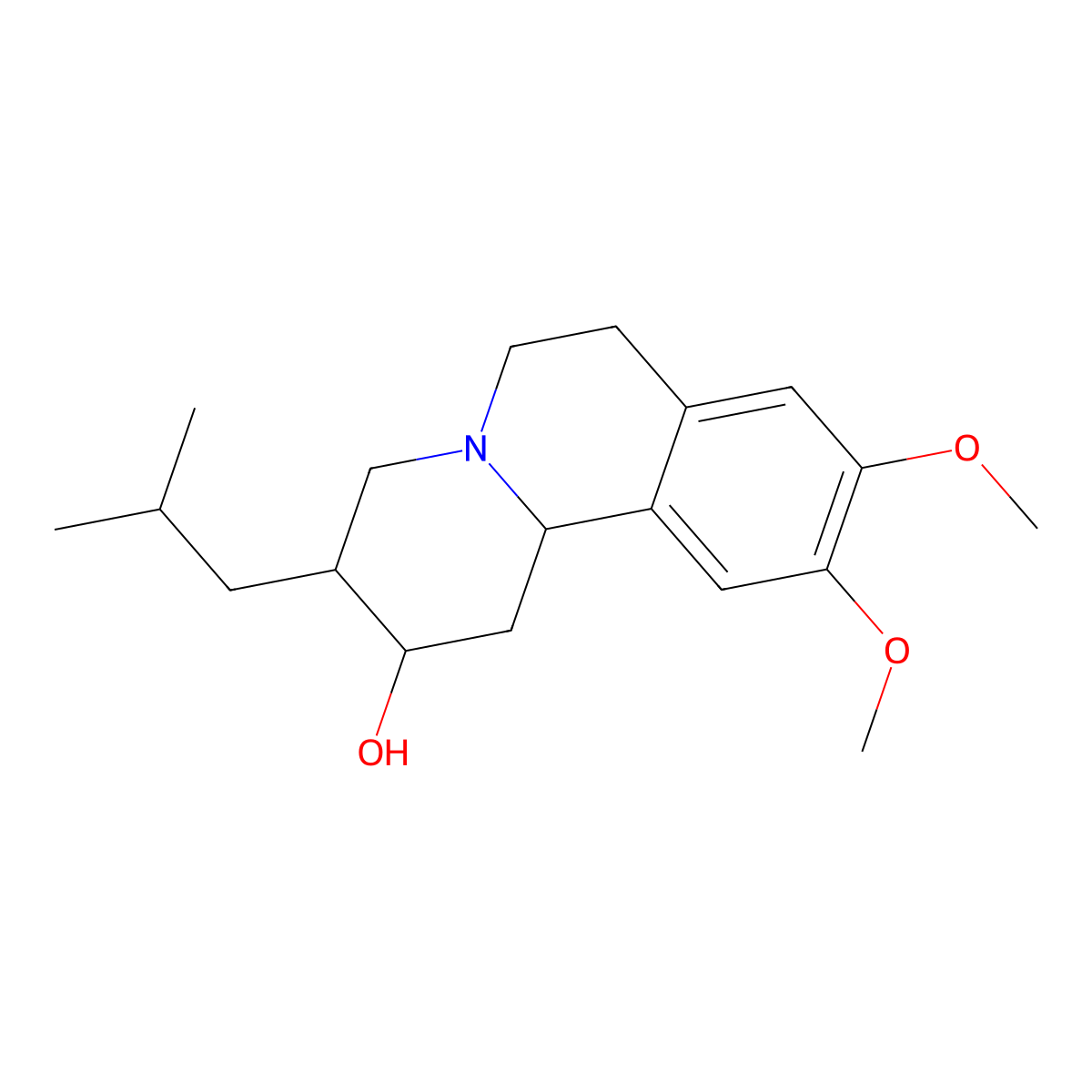 (-)-alpha-Dihydrotetrabenazine molecular structure, CAS 164104-49-8