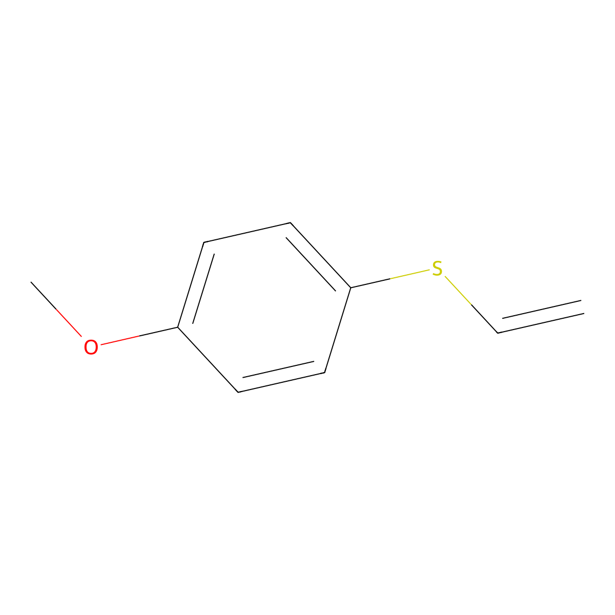 1-(Ethenylsulfanyl)-4-methoxybenzene molecular structure, CAS 16411-17-9