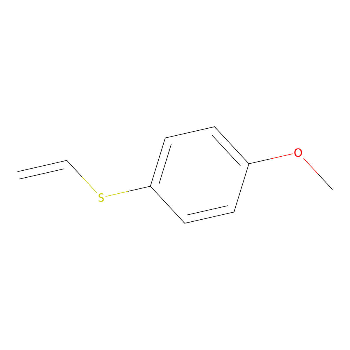 1-(Ethenylsulfanyl)-4-methoxybenzene molecular structure, CAS 16411-17-9