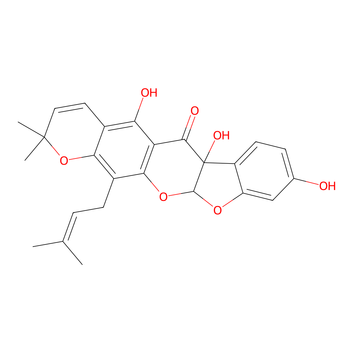 Erysenegalensein J molecular structure, CAS 164124-38-3