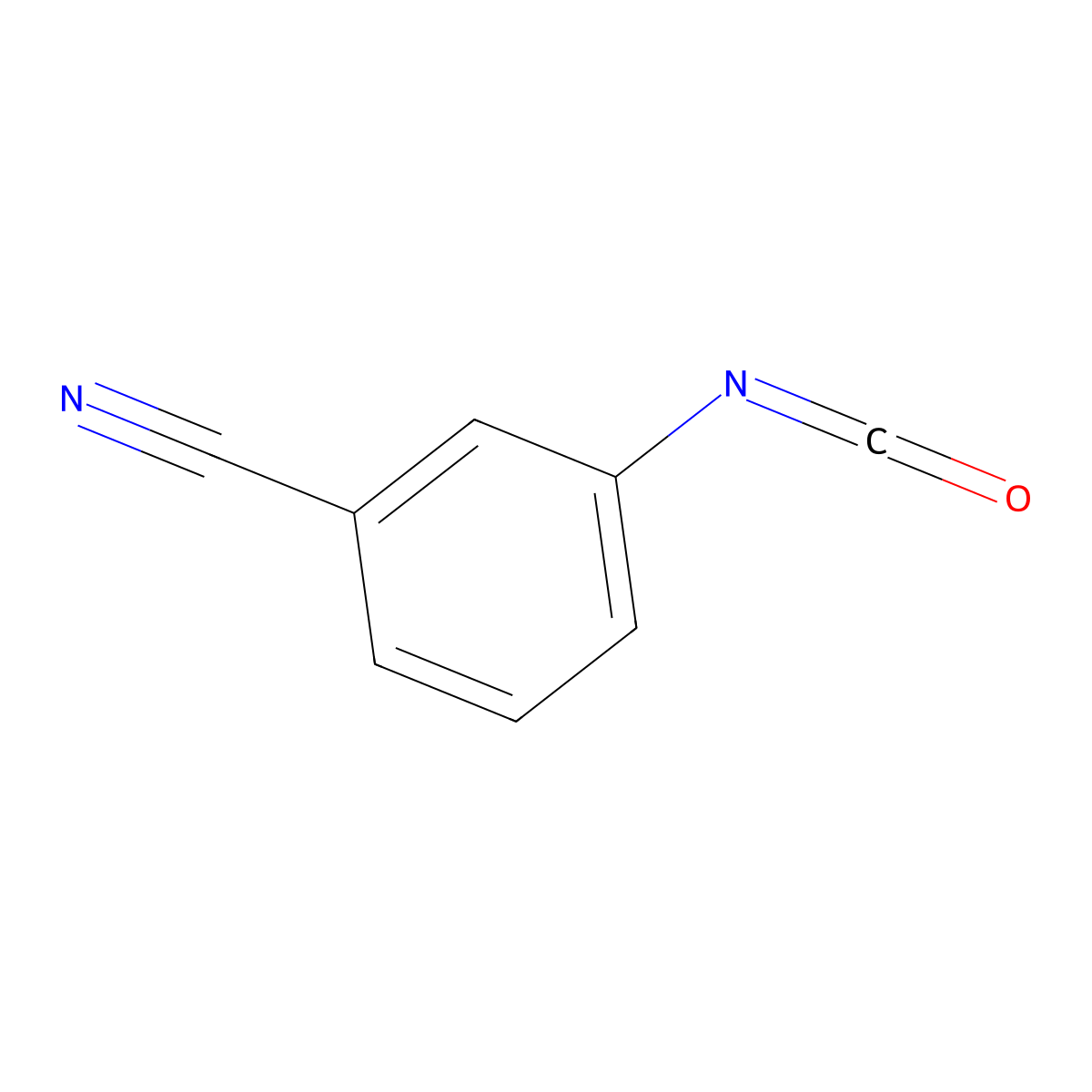 3-Isocyanatobenzonitrile molecular structure, CAS 16413-26-6