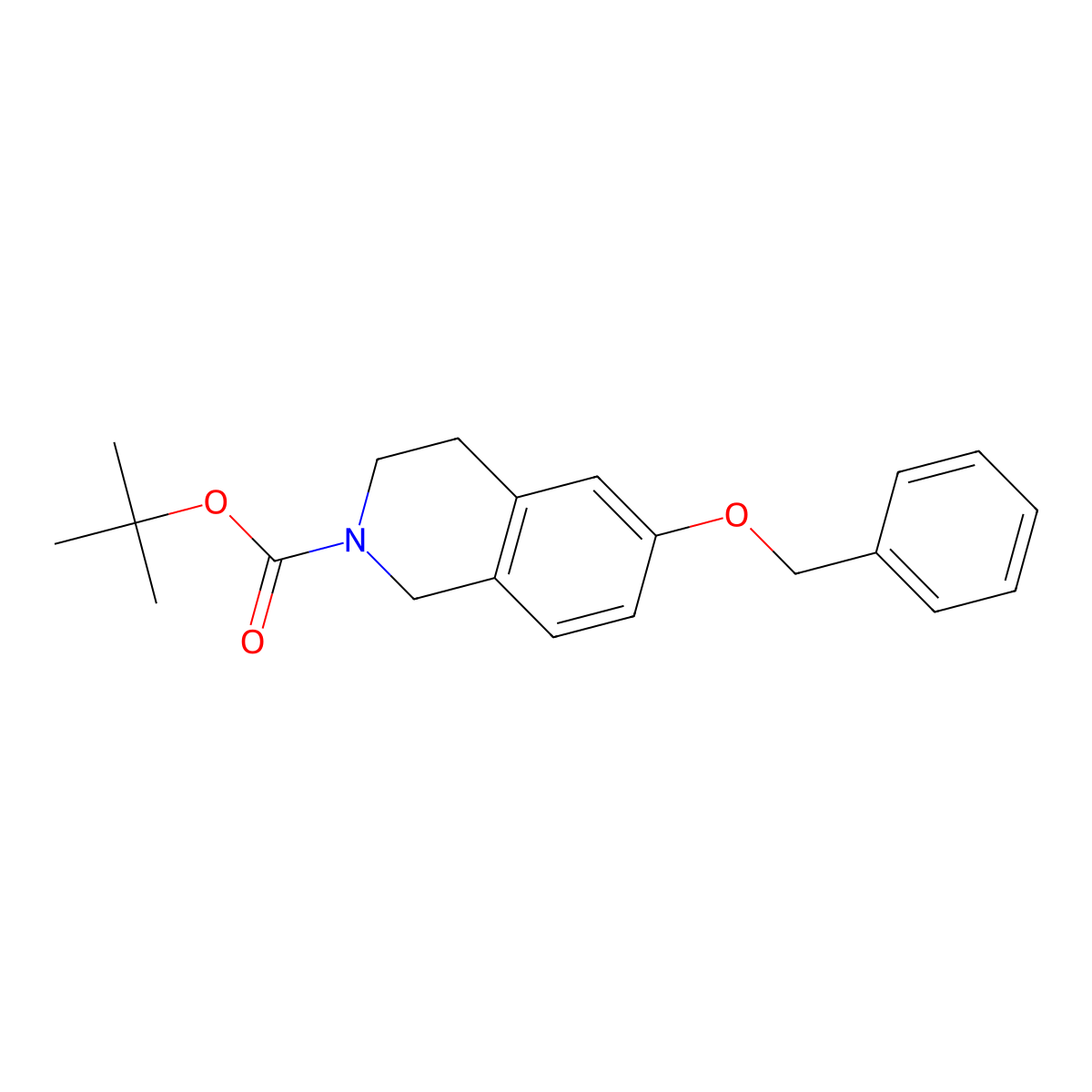 Tert-butyl 6-(benzyloxy)-1,2,3,4-tetrahydroisoquinoline-2-carboxylate molecular structure, CAS 164148-88-3