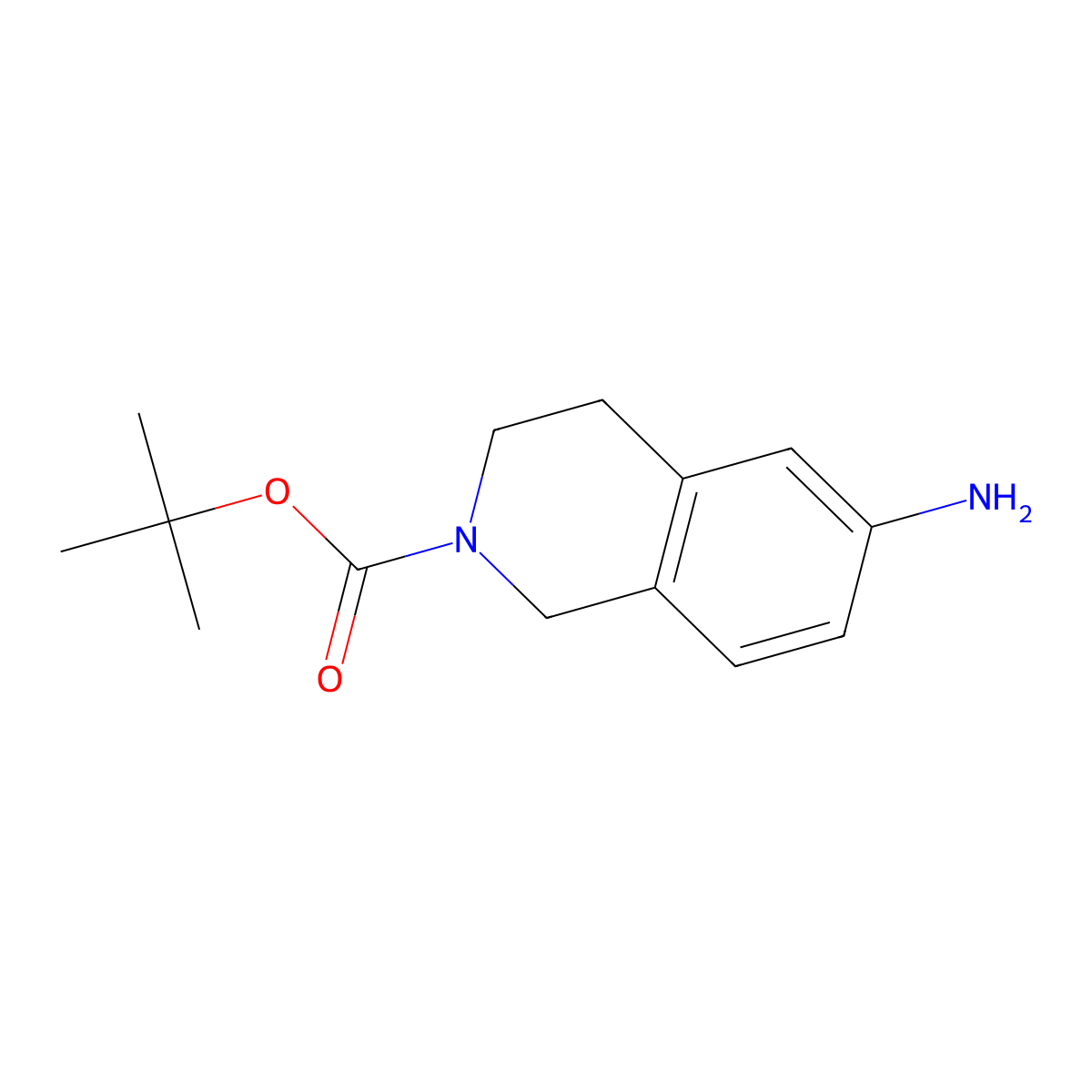 6-Amino-2-N-Boc-1,2,3,4-tetrahydro-isoquinoline molecular structure, CAS 164148-92-9