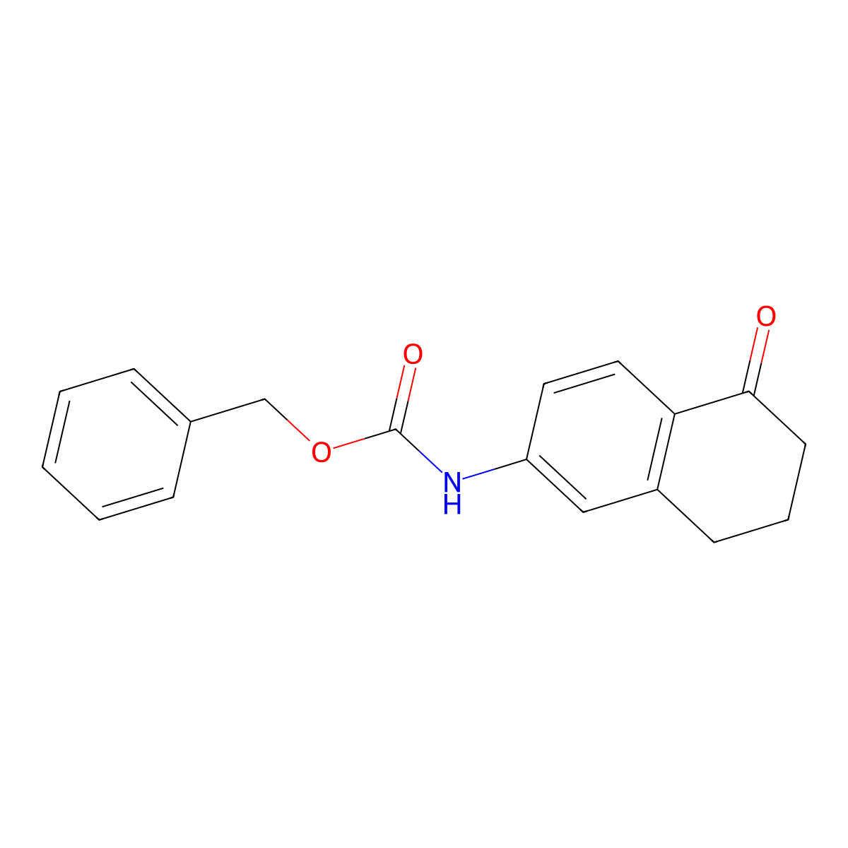 Benzyl (5-oxo-5,6,7,8-tetrahydronaphthalen-2-yl)carbamate molecular structure, CAS 164149-25-1