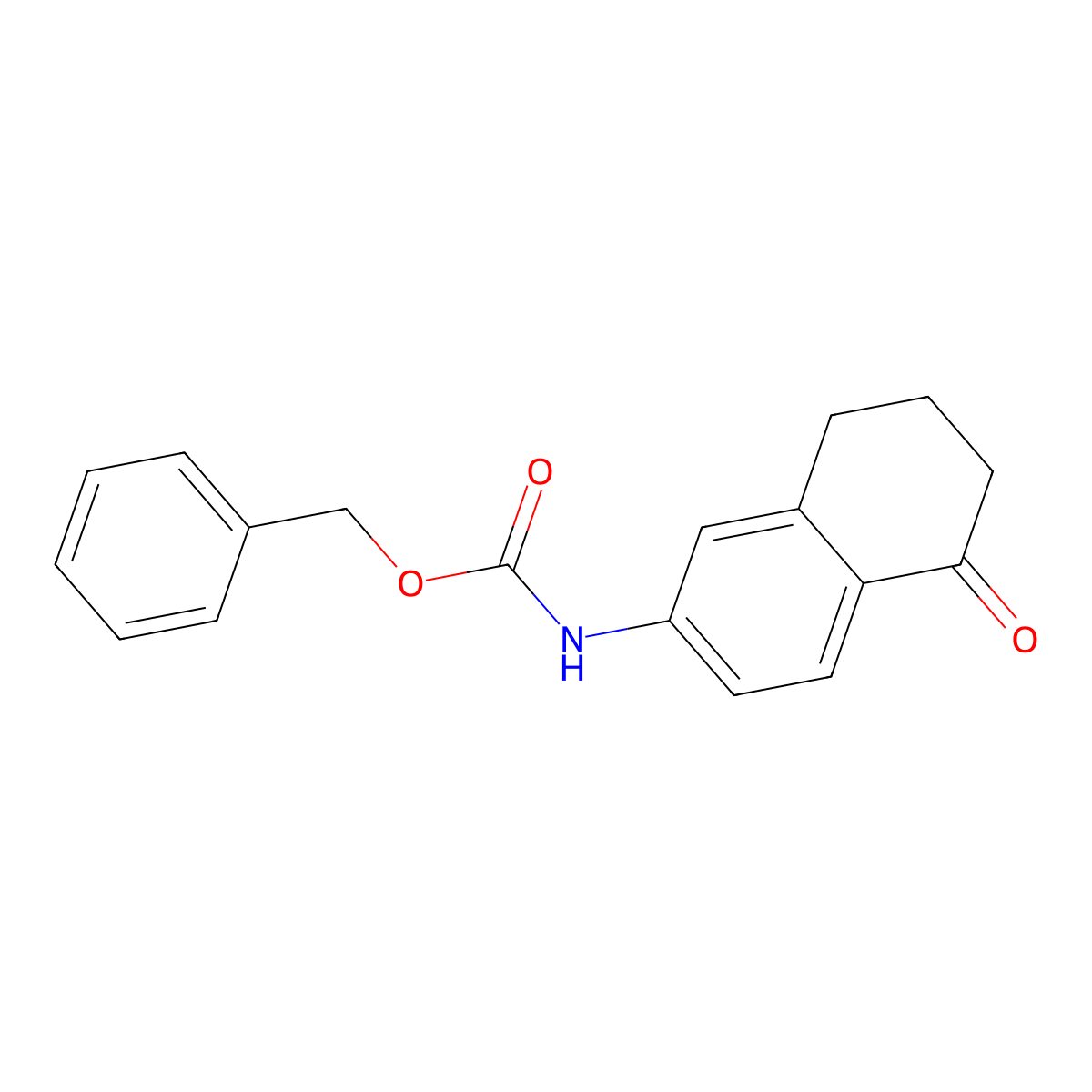 Benzyl (5-oxo-5,6,7,8-tetrahydronaphthalen-2-yl)carbamate molecular structure, CAS 164149-25-1