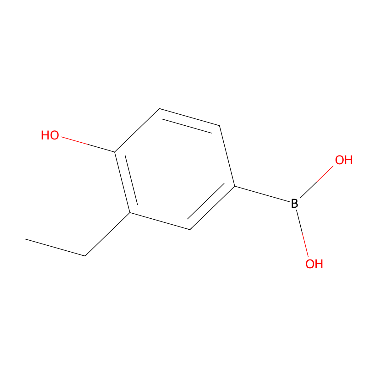 (3-Ethyl-4-hydroxyphenyl)boronic acid molecular structure, CAS 1641540-51-3