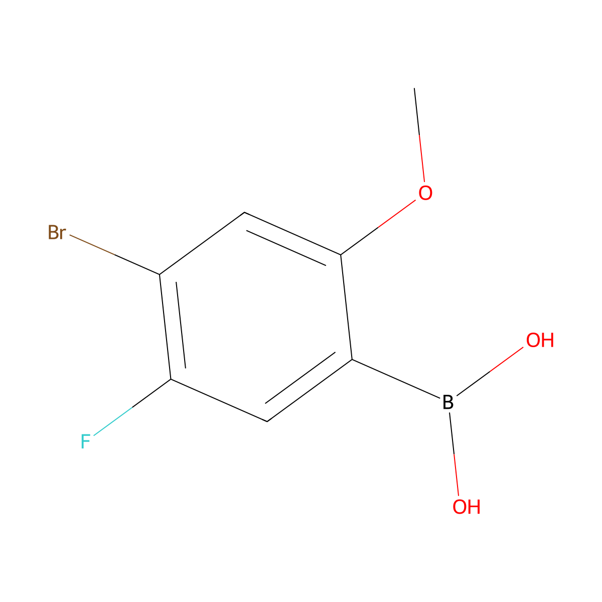 (4-Bromo-5-fluoro-2-methoxyphenyl)boronic acid molecular structure, CAS 1641570-65-1