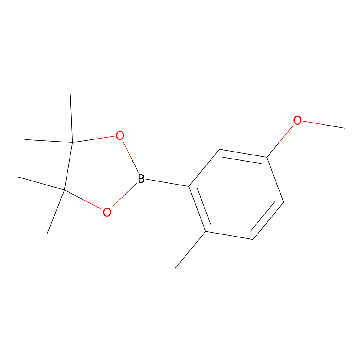 2-(5-Methoxy-2-methylphenyl)-4,4,5,5-tetramethyl-1,3,2-dioxaborolane molecular structure, CAS 1641570-76-4