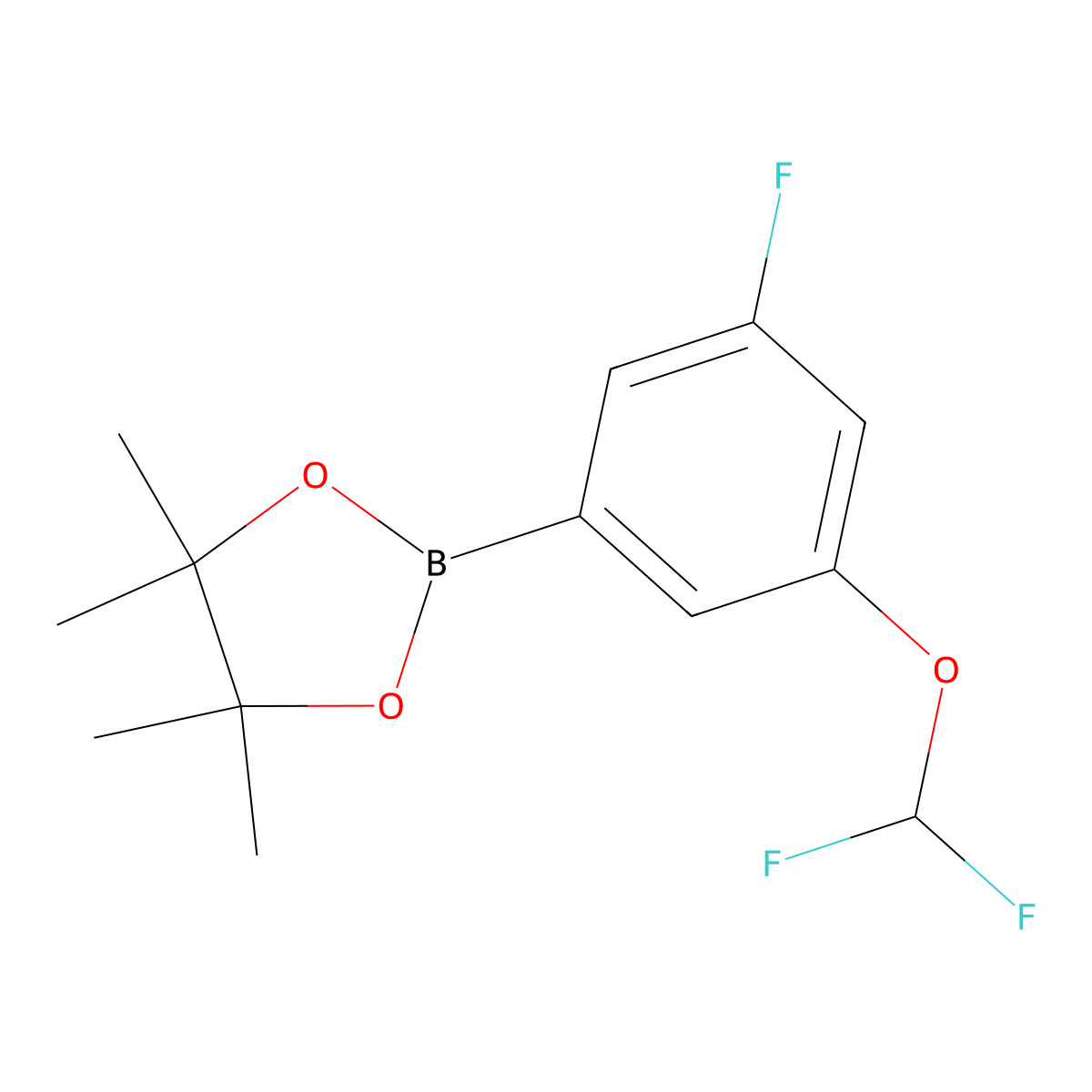 2-(3-(Difluoromethoxy)-5-fluorophenyl)-4,4,5,5-tetramethyl-1,3,2-dioxaborolane molecular structure, CAS 1641578-50-8