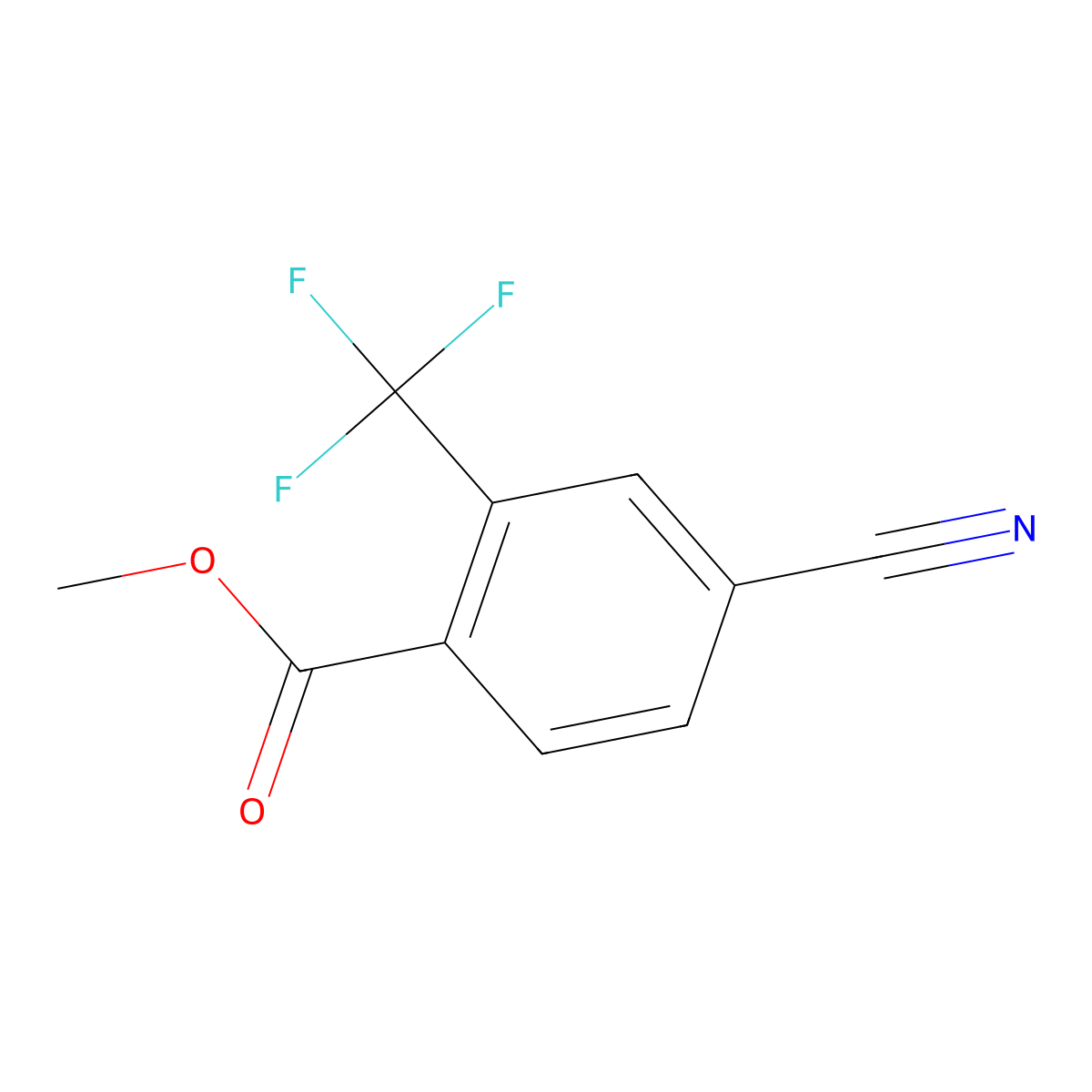 Methyl 4-cyano-2-(trifluoromethyl)benzoate molecular structure, CAS 1641588-74-0