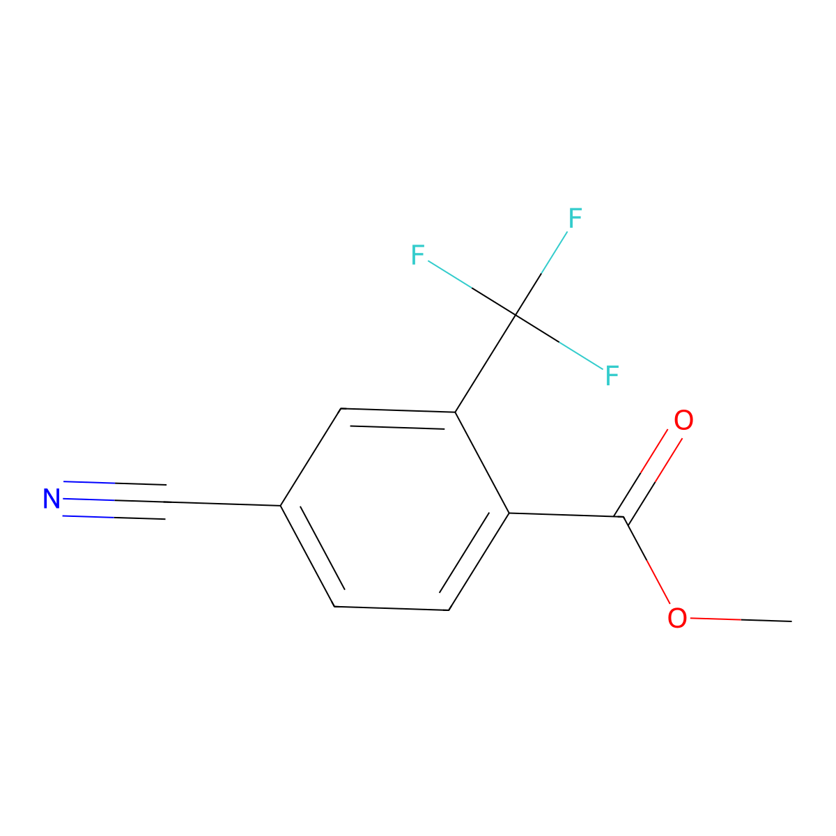 Methyl 4-cyano-2-(trifluoromethyl)benzoate molecular structure, CAS 1641588-74-0