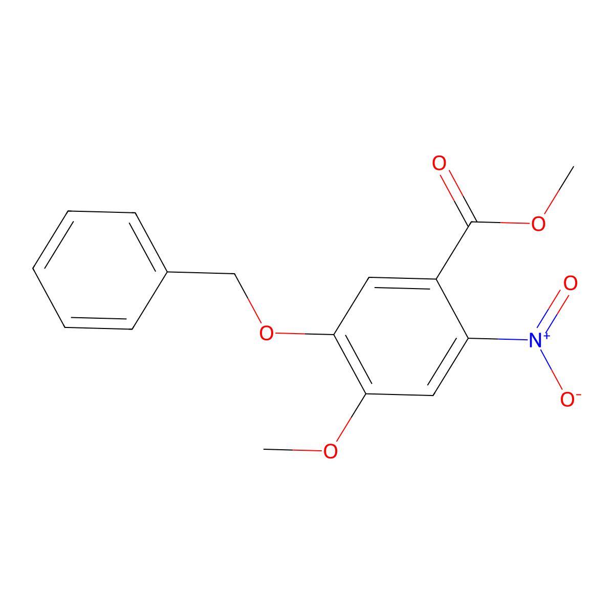 Methyl 5-Benzyloxy-4-methoxy-2-nitrobenzoate molecular structure, CAS 164161-49-3