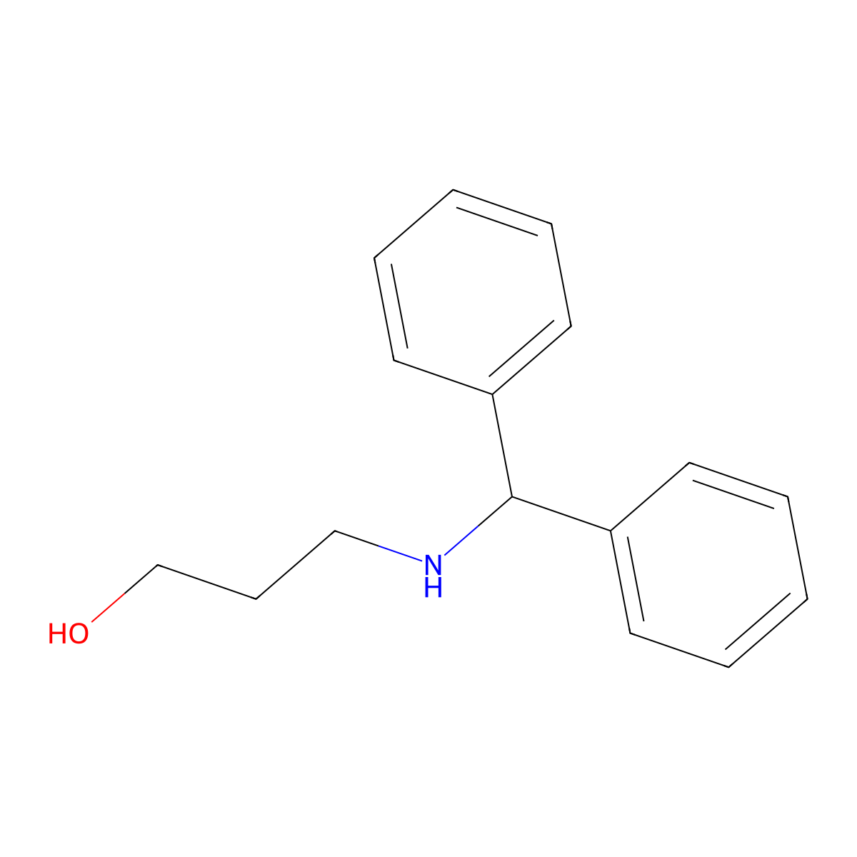 3-[(Diphenylmethyl)amino]propan-1-ol molecular structure, CAS 164165-32-6