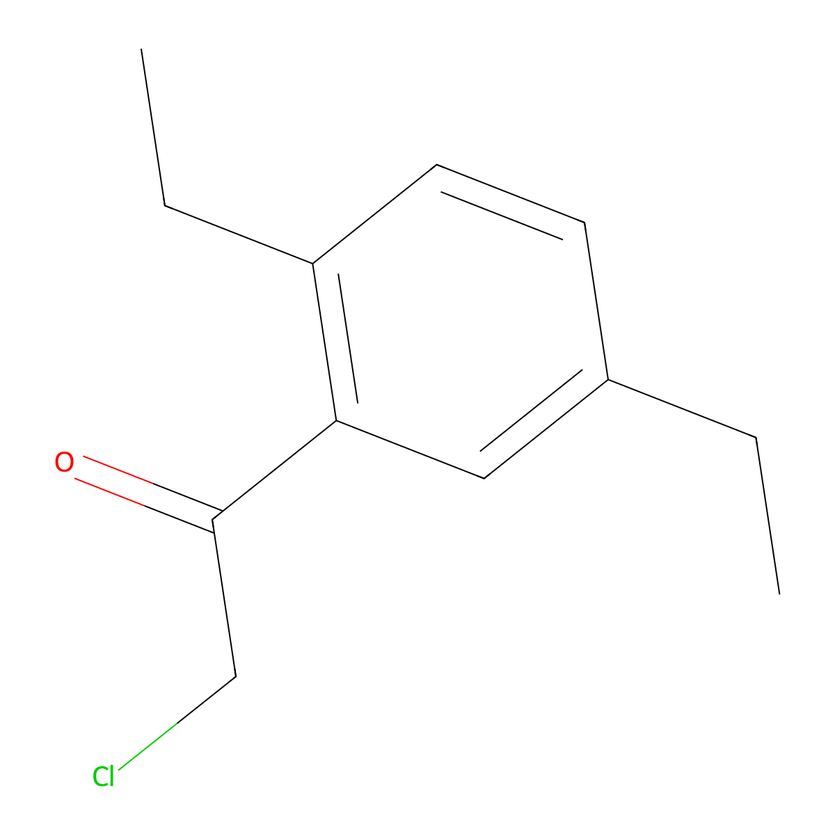 2-Chloro-1-(2,5-diethylphenyl)ethan-1-one molecular structure, CAS 164165-75-7