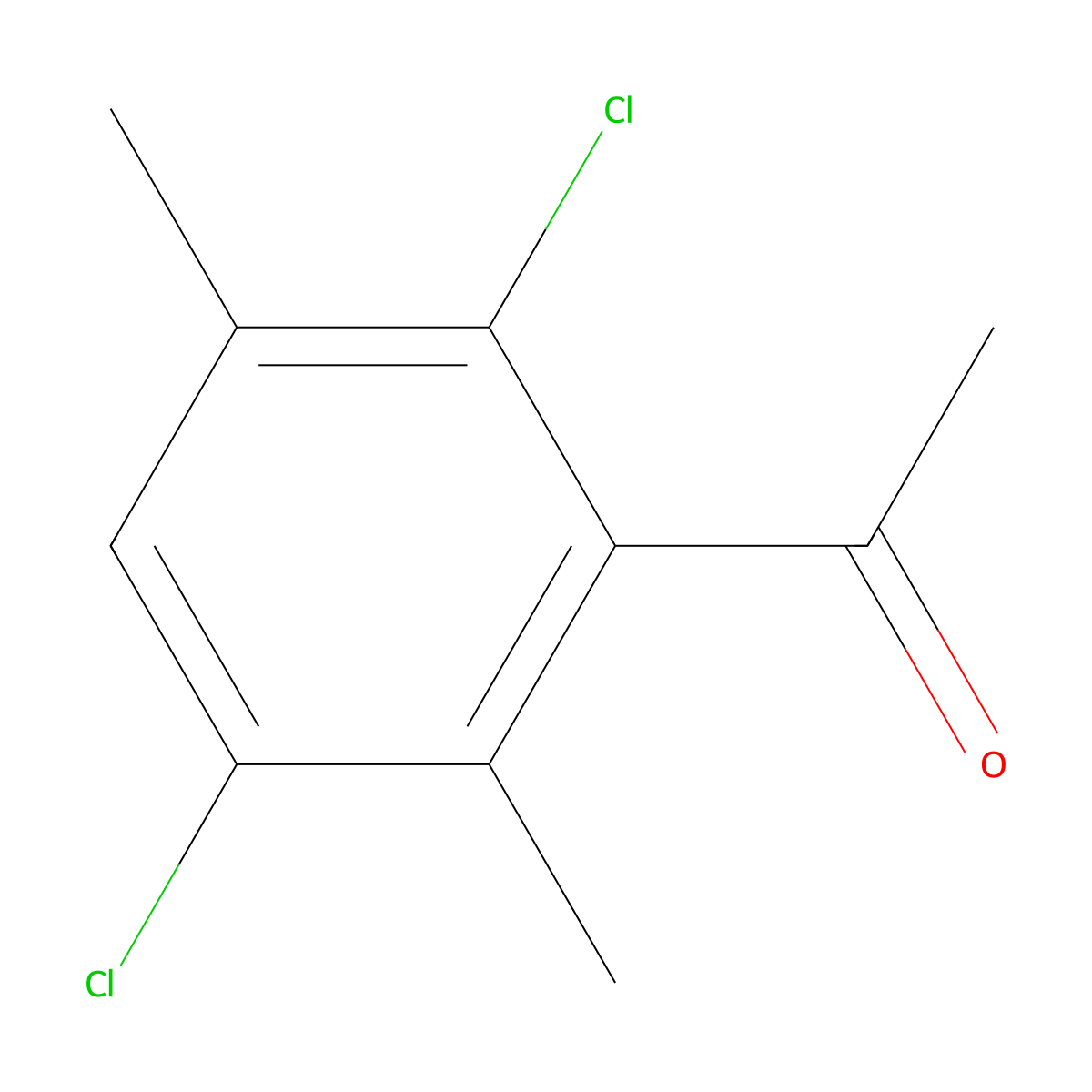 1-(2,5-Dichloro-3,6-dimethylphenyl)ethanone molecular structure, CAS 164165-77-9