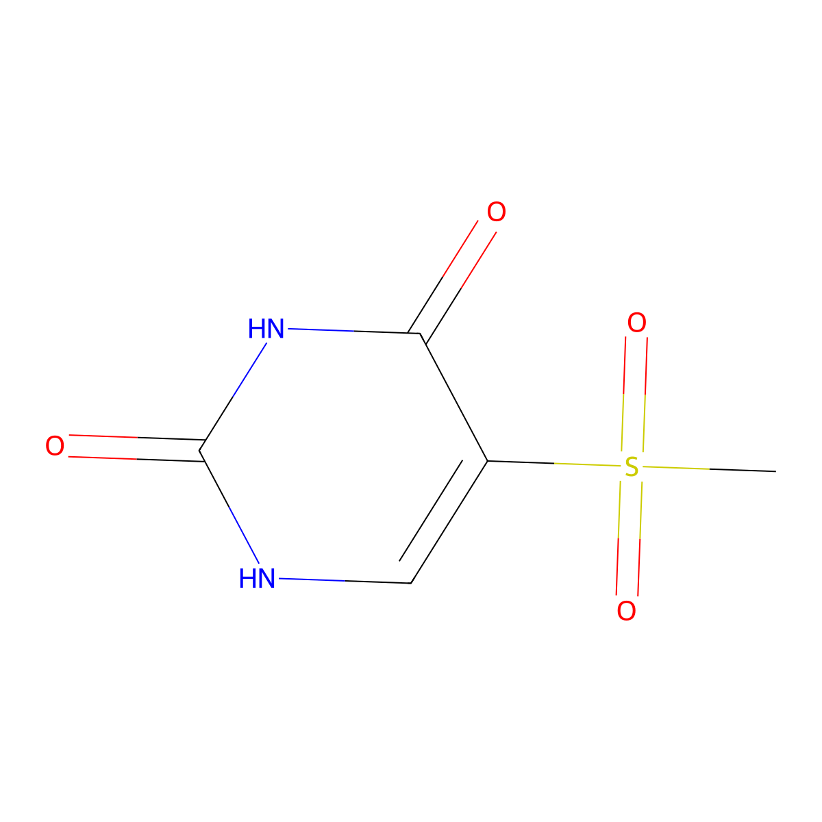 5-(Methanesulfonyl)pyrimidine-2,4(1H,3H)-dione molecular structure, CAS 16417-11-1