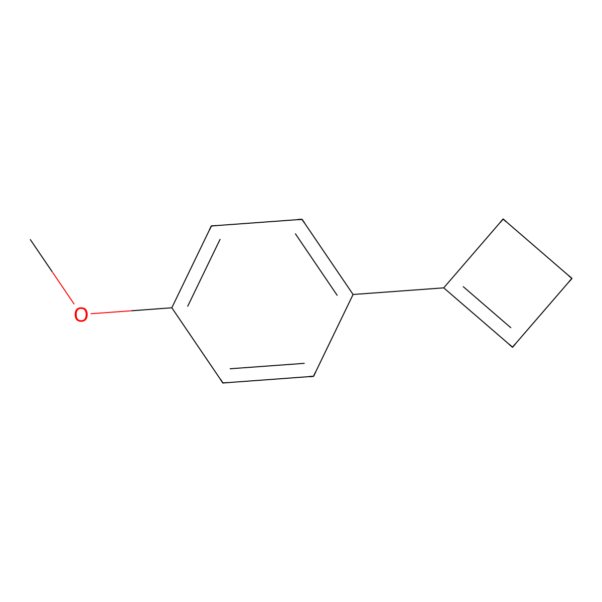 1-(Cyclobut-1-en-1-yl)-4-methoxybenzene molecular structure, CAS 164171-78-2