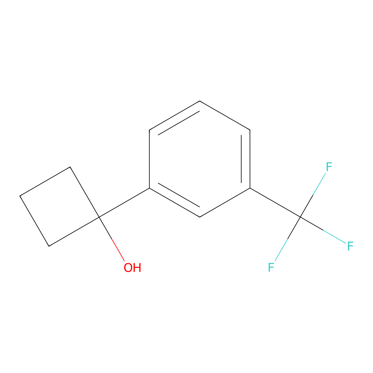 1-(3-(Trifluoromethyl)phenyl)cyclobutanol molecular structure, CAS 164171-89-5