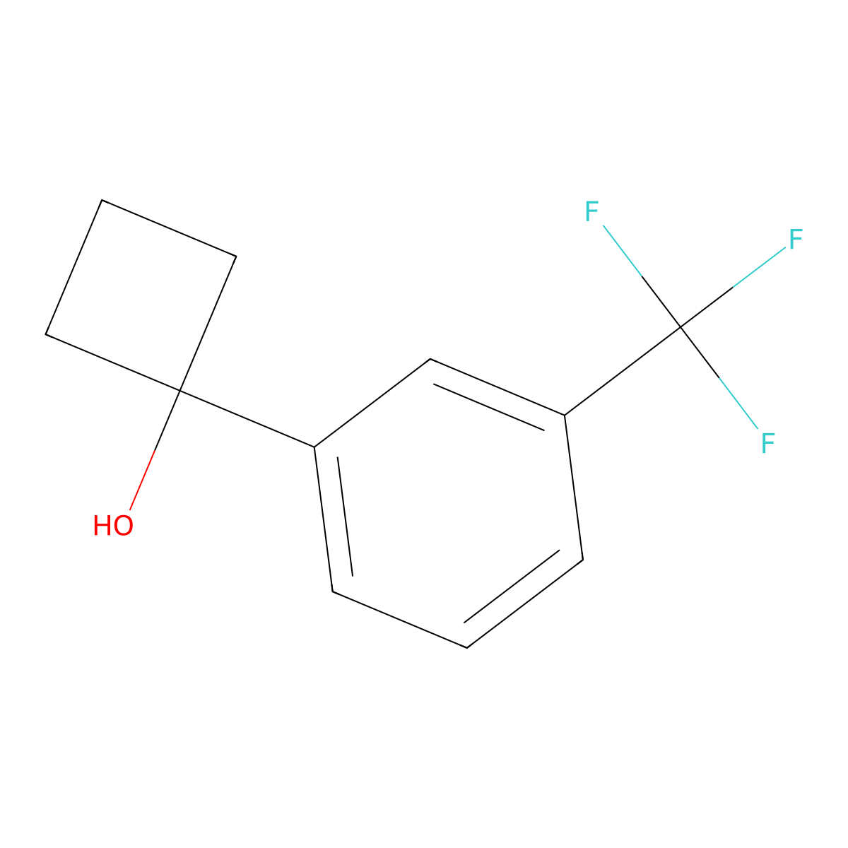1-(3-(Trifluoromethyl)phenyl)cyclobutanol molecular structure, CAS 164171-89-5