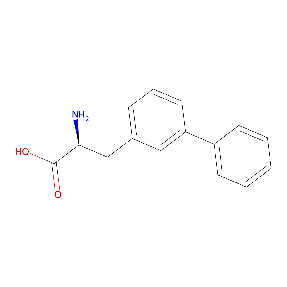 (S)-2-Amino-3-biphenyl-3-yl-propionic acid molecular structure, CAS 164172-96-7