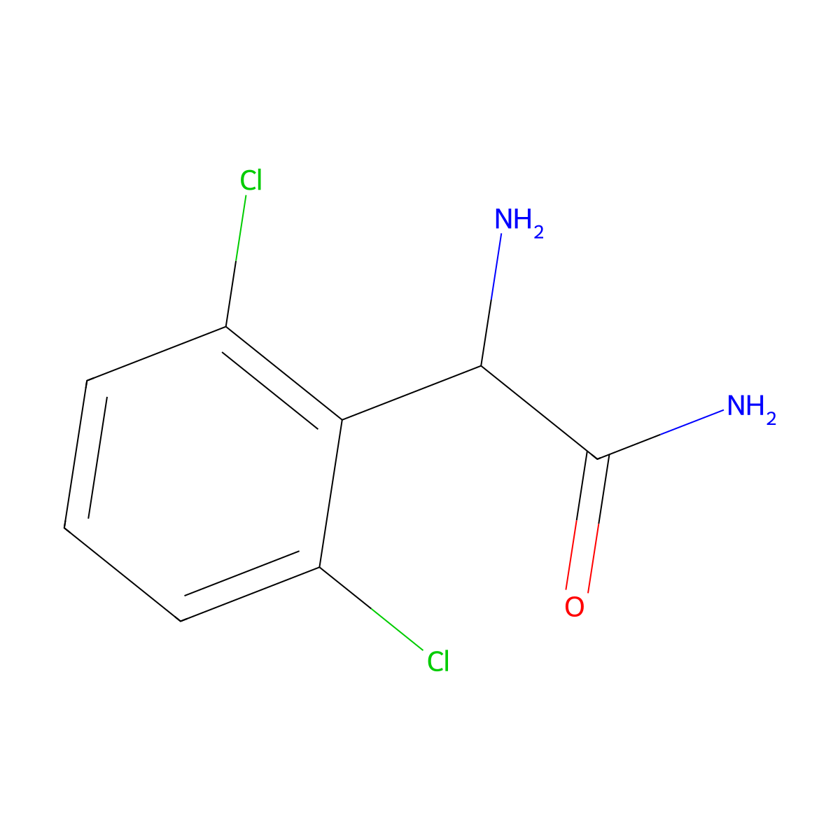 alpha-Amino-2,6-dichlorobenzeneacetamide molecular structure, CAS 164173-53-9