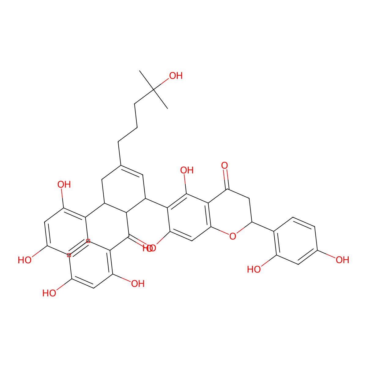 (-)-Sanggenone T molecular structure, CAS 164177-06-4