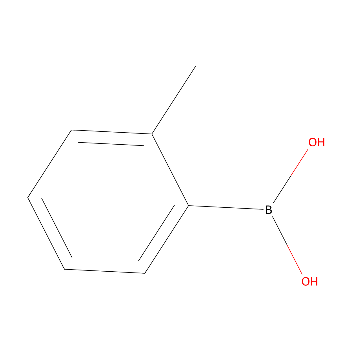 2-Methylphenyl boronic acid molecular structure, CAS 16419-60-6