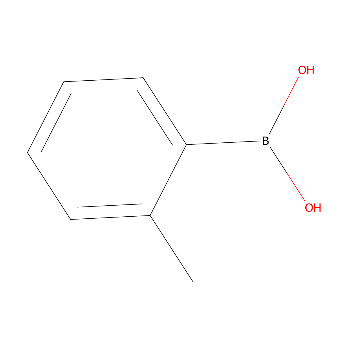 2-Methylphenyl boronic acid molecular structure, CAS 16419-60-6