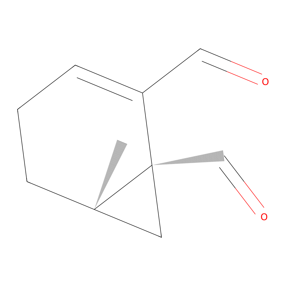 (1R,6R)-6-Methylbicyclo(4.1.0)hept-2-ene-1,2-dicarbaldehyde molecular structure, CAS 164200-12-8