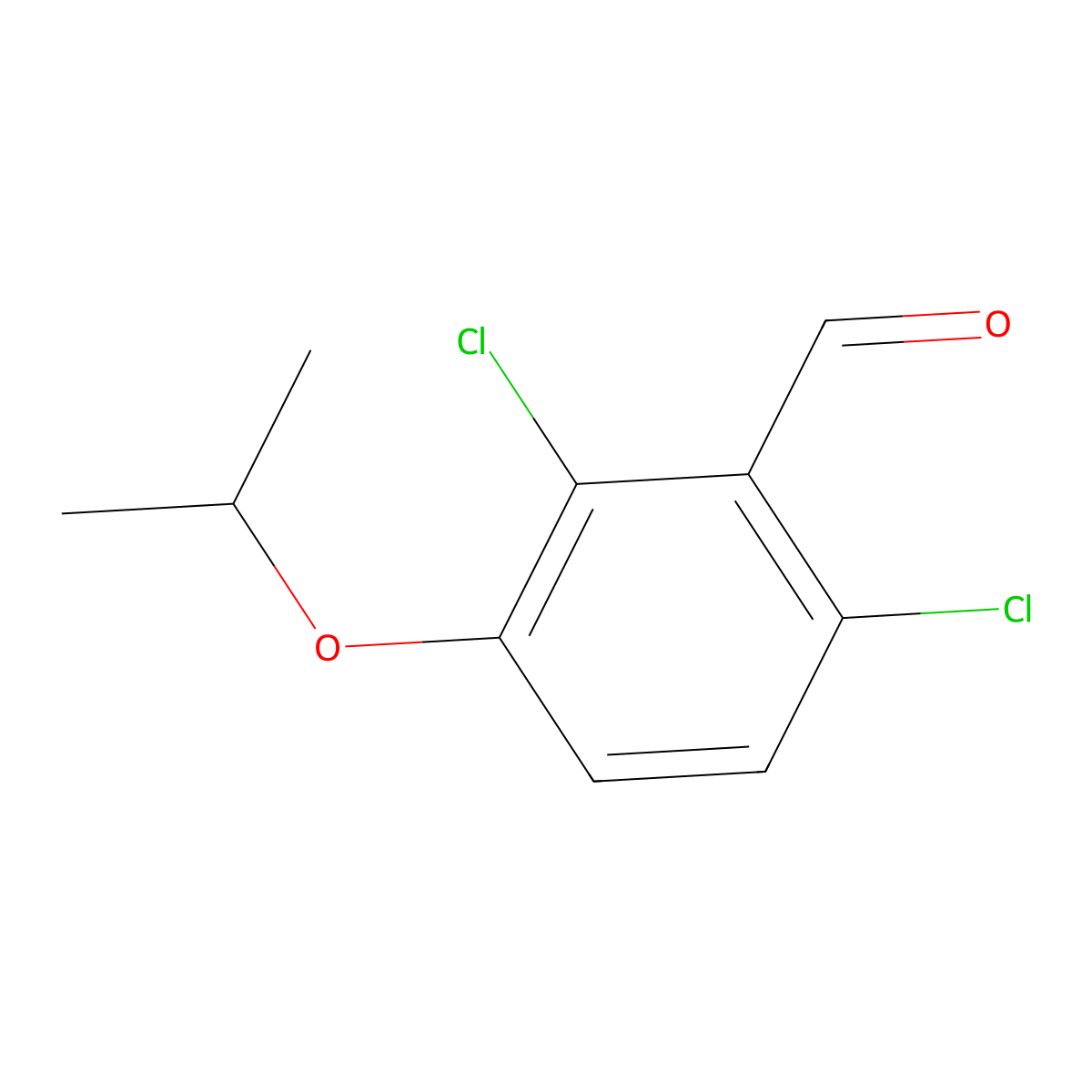 2,6-Dichloro-3-(1-methylethoxy)benzaldehyde molecular structure, CAS 1642115-01-2