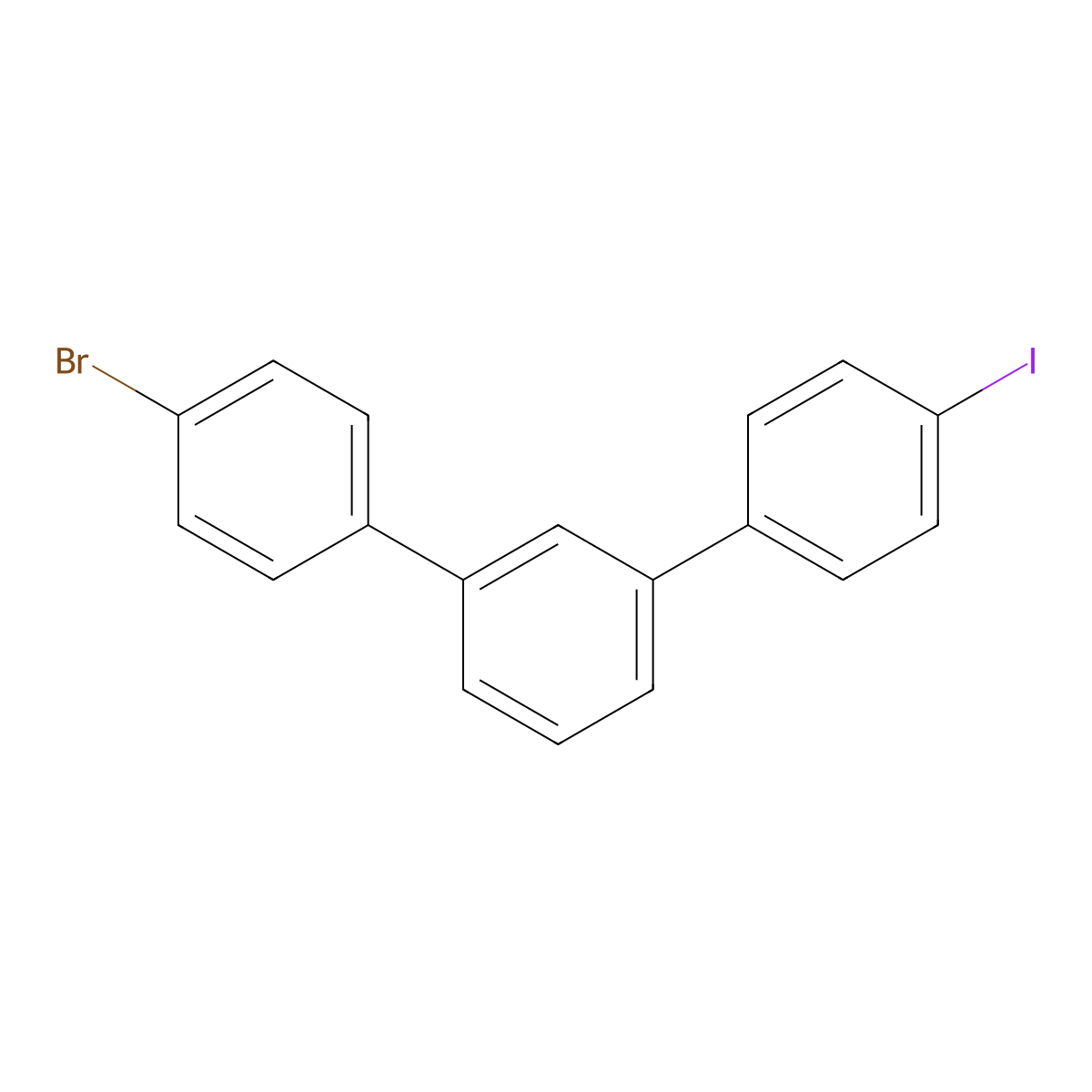 4-Bromo-4''-iodo-1,1':3',1''-terphenyl molecular structure, CAS 1642127-34-1