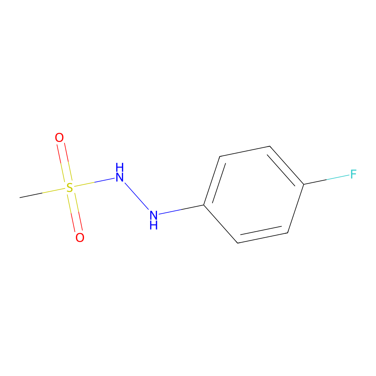 N'-(4-fluorophenyl)methanesulfonohydrazide molecular structure, CAS 1642135-88-3