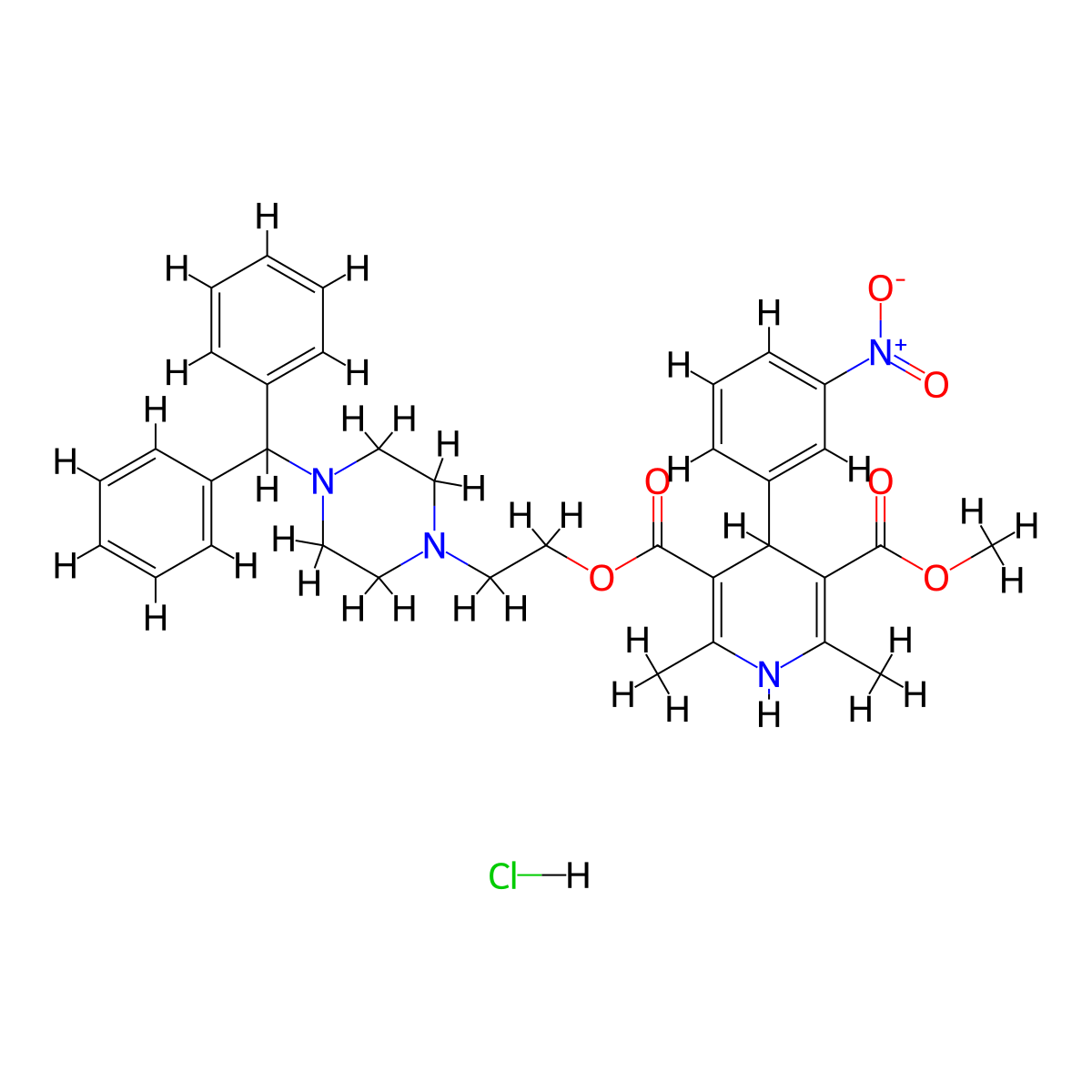 Manidipine Dihydrochlorid molecular structure, CAS 164220-30-8