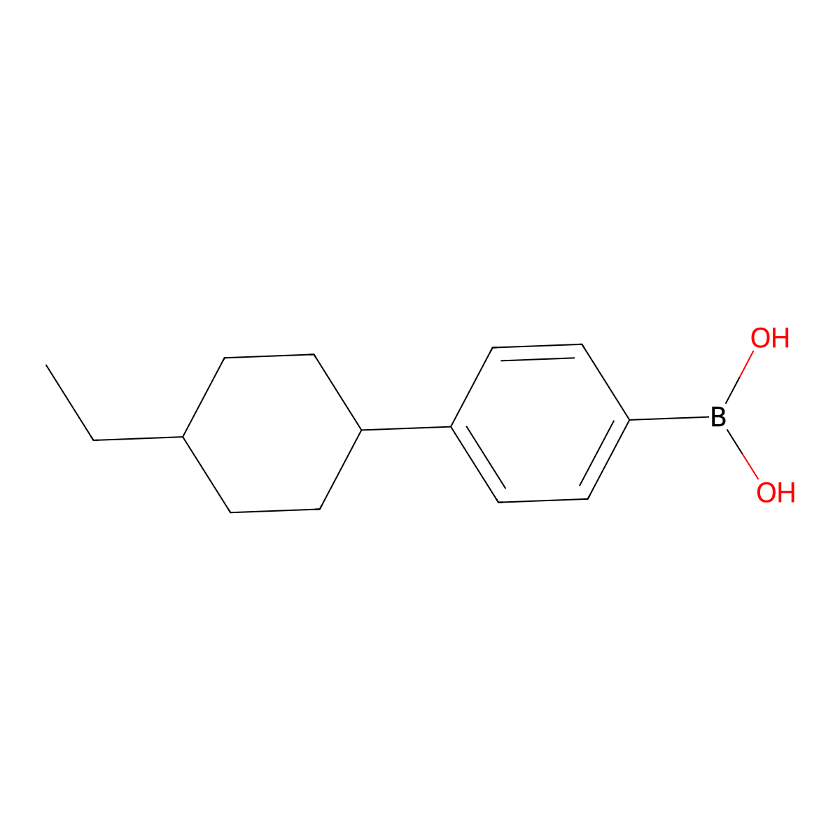 4-(trans-4-Ethylcyclohexyl)phenylboronic acid molecular structure, CAS 164220-57-9