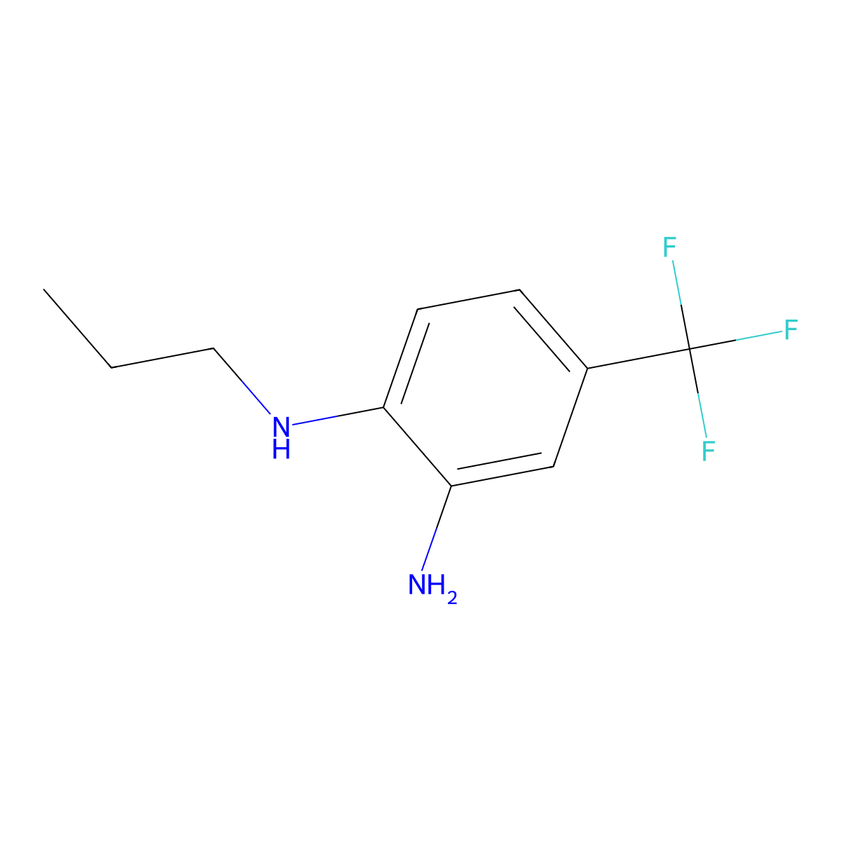 1-N-propyl-4-(trifluoromethyl)benzene-1,2-diamine molecular structure, CAS 164221-21-0
