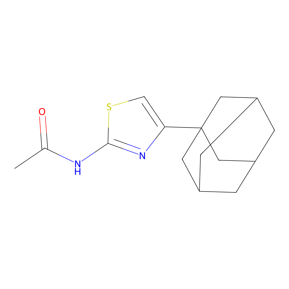 N-[4-(1-adamantyl)-1,3-thiazol-2-yl]acetamide molecular structure, CAS 164221-61-8