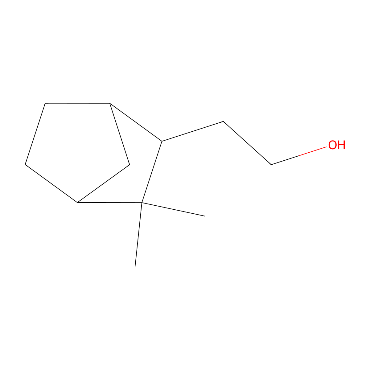 2-(3,3-Dimethylbicyclo(2.2.1)hept-2-yl)ethanol molecular structure, CAS 16423-26-0