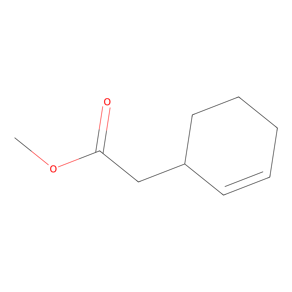 Methyl 2-(cyclohex-2-en-1-yl)acetate molecular structure, CAS 16423-29-3