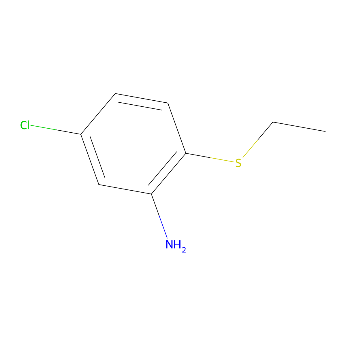 5-Chloro-2-(ethylsulfanyl)aniline molecular structure, CAS 16423-53-3