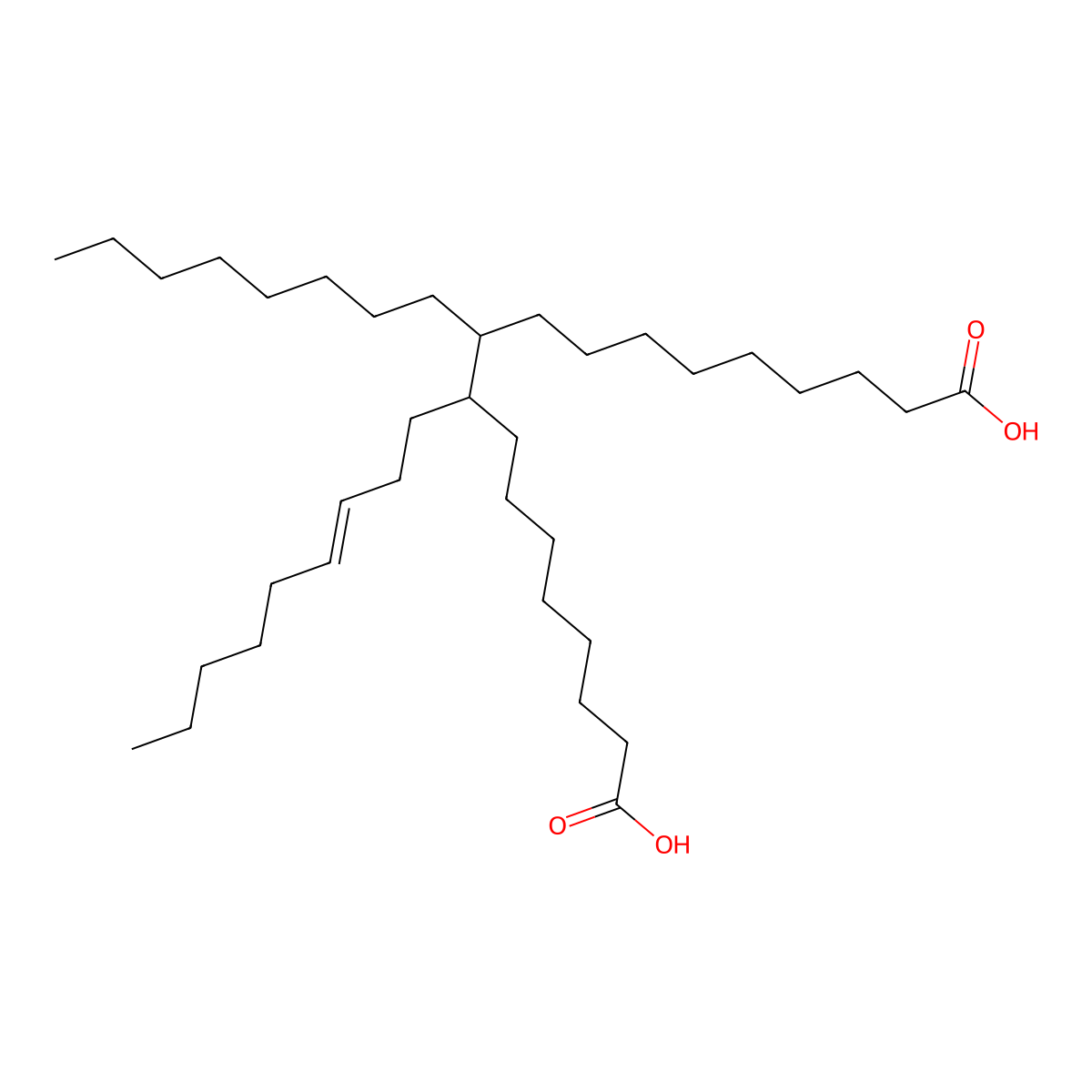 9-(Non-3-en-1-yl)-10-octylnonadecanedioic acid molecular structure, CAS 1642310-28-8