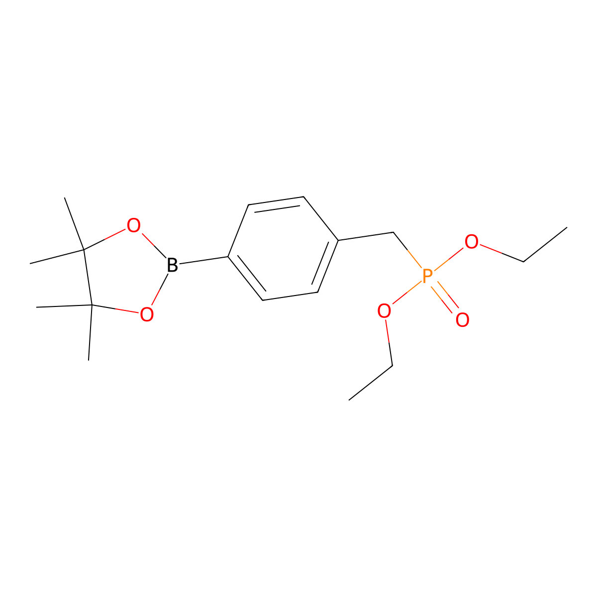 Diethyl 4-(4,4,5,5-tetramethyl-1,3,2-dioxaborolan-2-yl)benzylphosphonate molecular structure, CAS 1642311-76-9