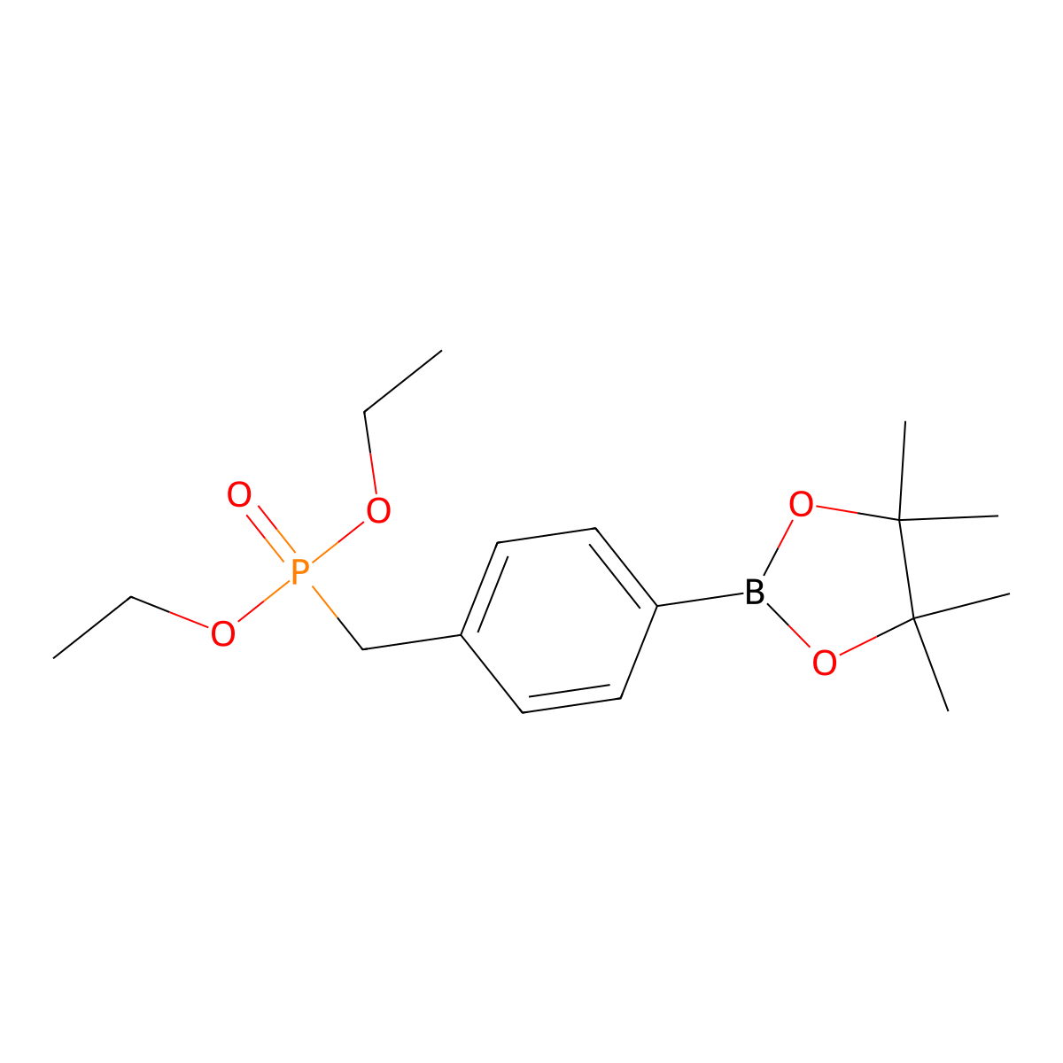 Diethyl 4-(4,4,5,5-tetramethyl-1,3,2-dioxaborolan-2-yl)benzylphosphonate molecular structure, CAS 1642311-76-9